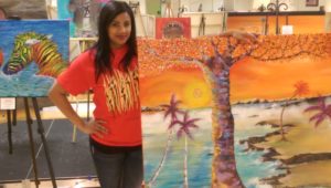 Artist Kimberley Ann Phillips at Festival Sundiata